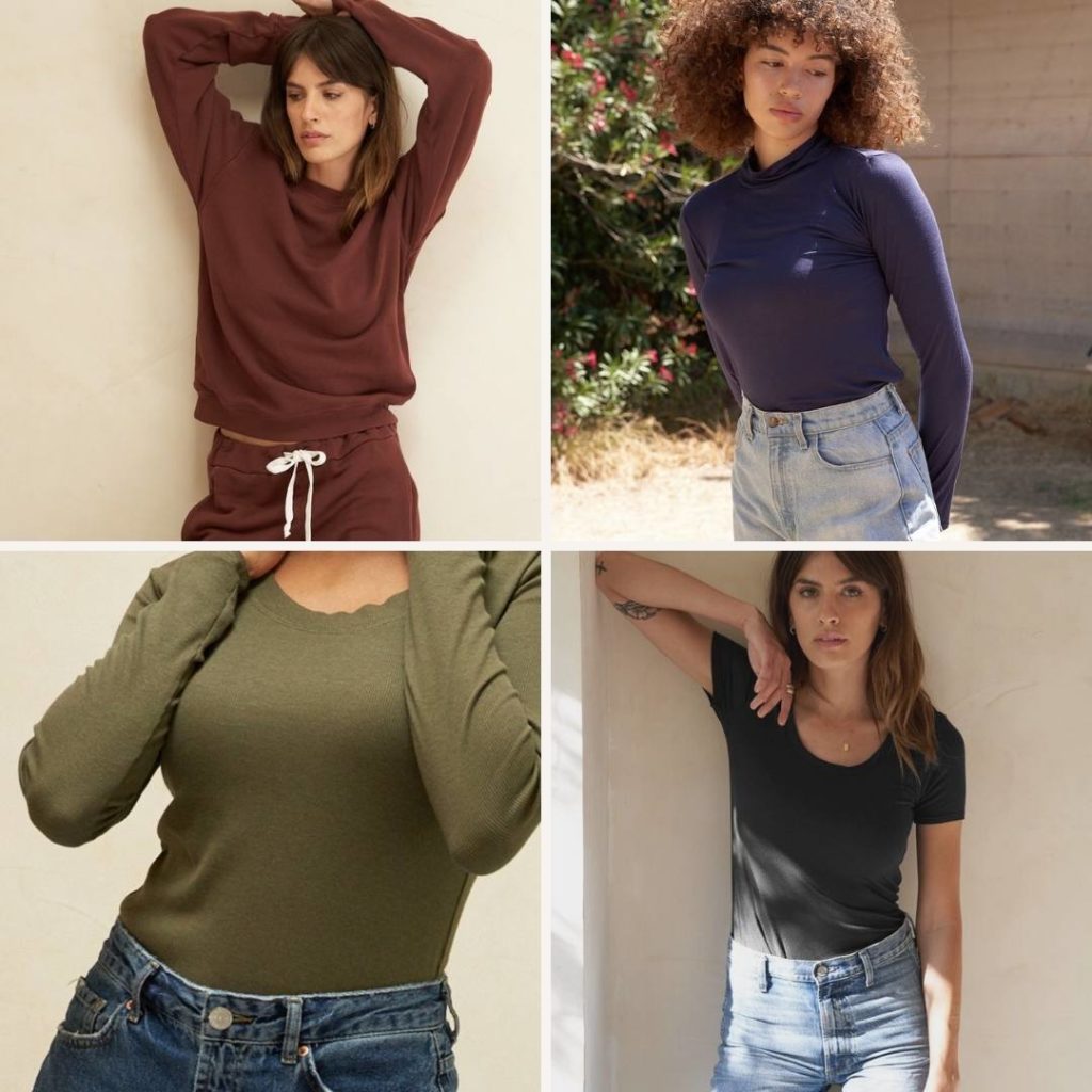 LA relaxed models in organic clothing