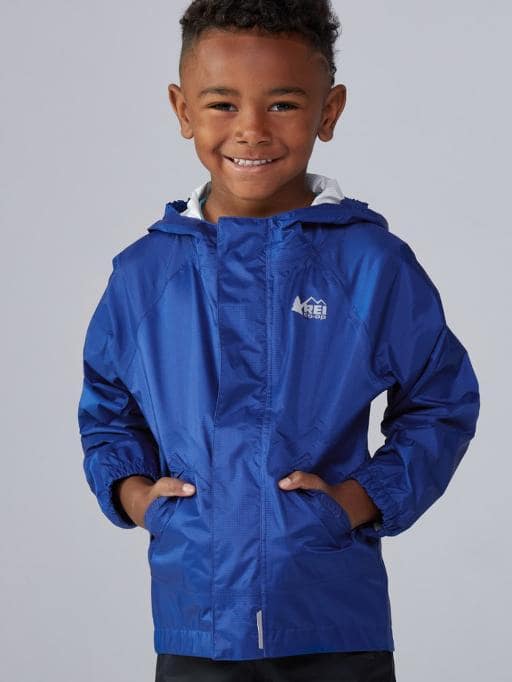 Blue Red Lightweight Raincoat with Magic Pattern Therm Boys Rain Jacket Blue, 12 Toddler Kids Youth Breathable Mesh Lined