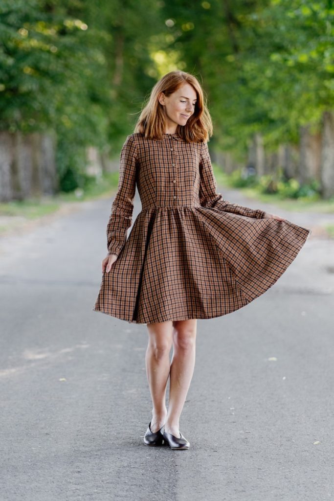 fall linen dress