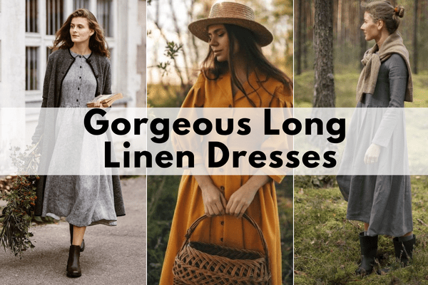 long linen dresses with sleeves