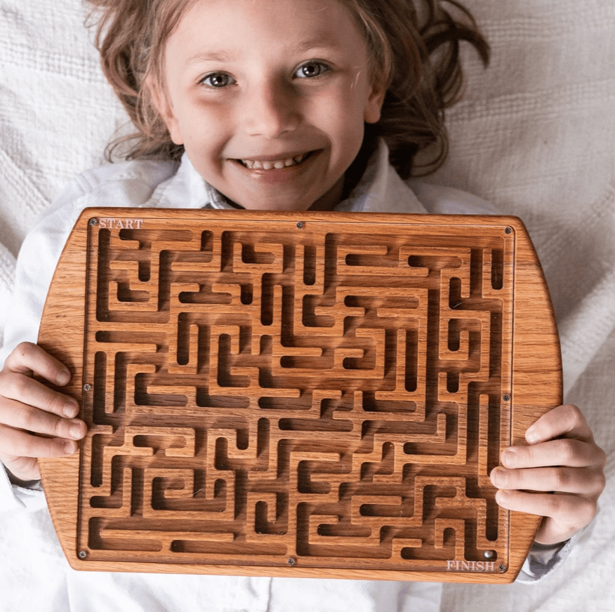 wooden child maze