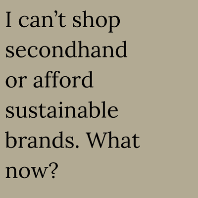 sustainable fashion is not cost friendly
