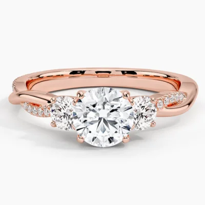 rose gold conflict free diamond rings