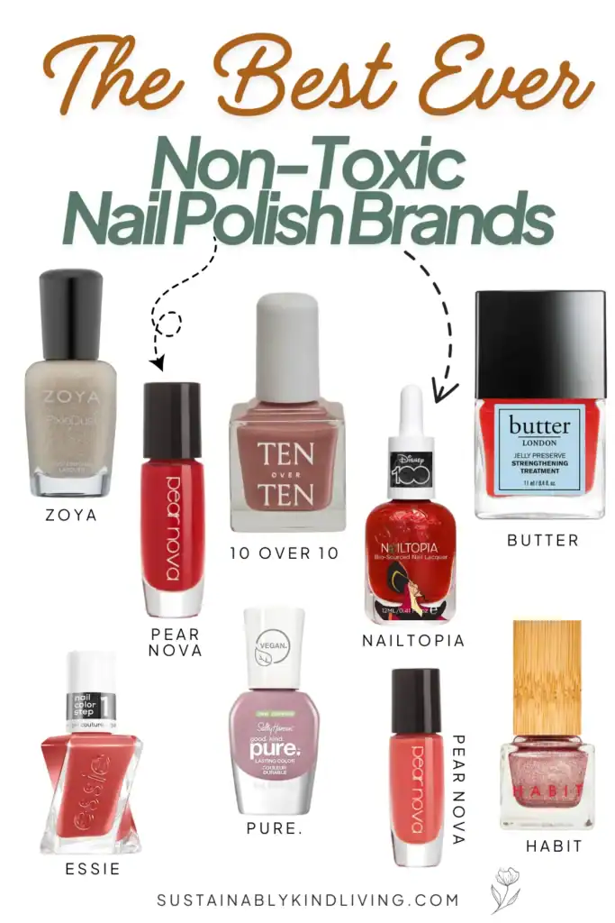photo of non toxic nail polish brands of all colors and types