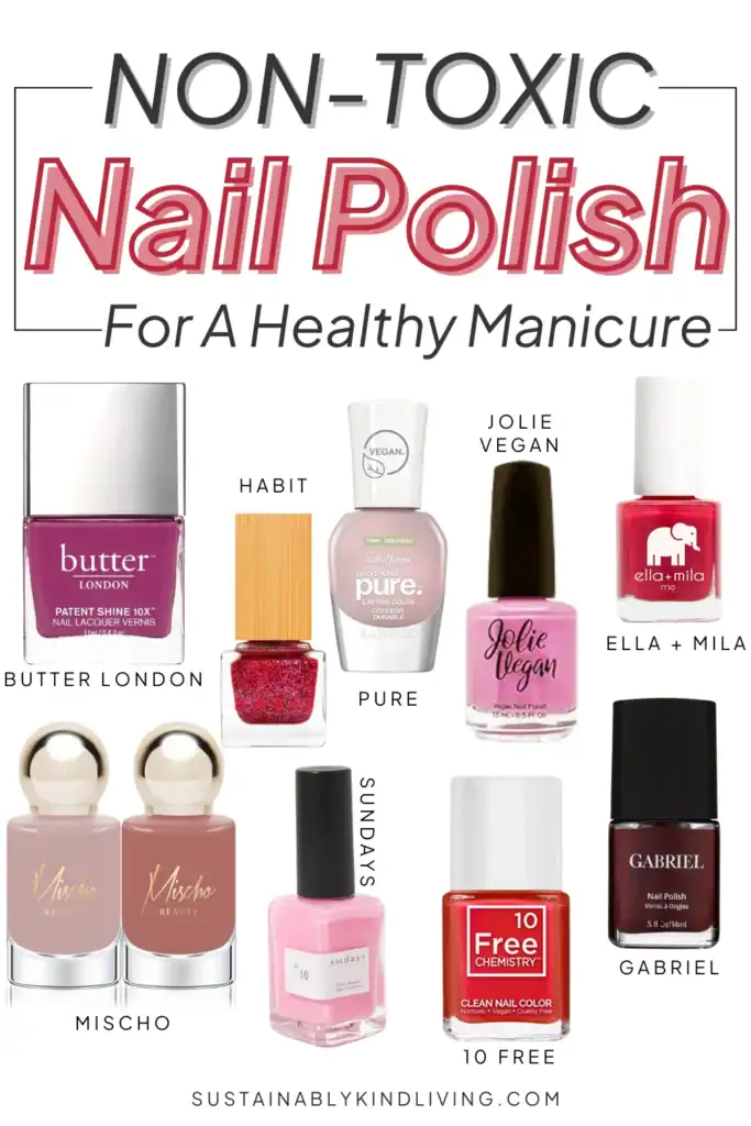 photo of non toxic nail polish brands of all colors and types