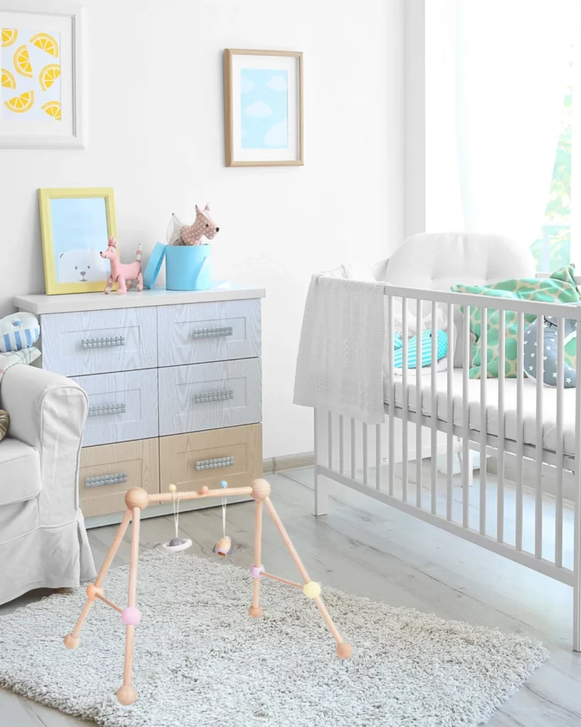 Non-toxic wooden baby gyms
