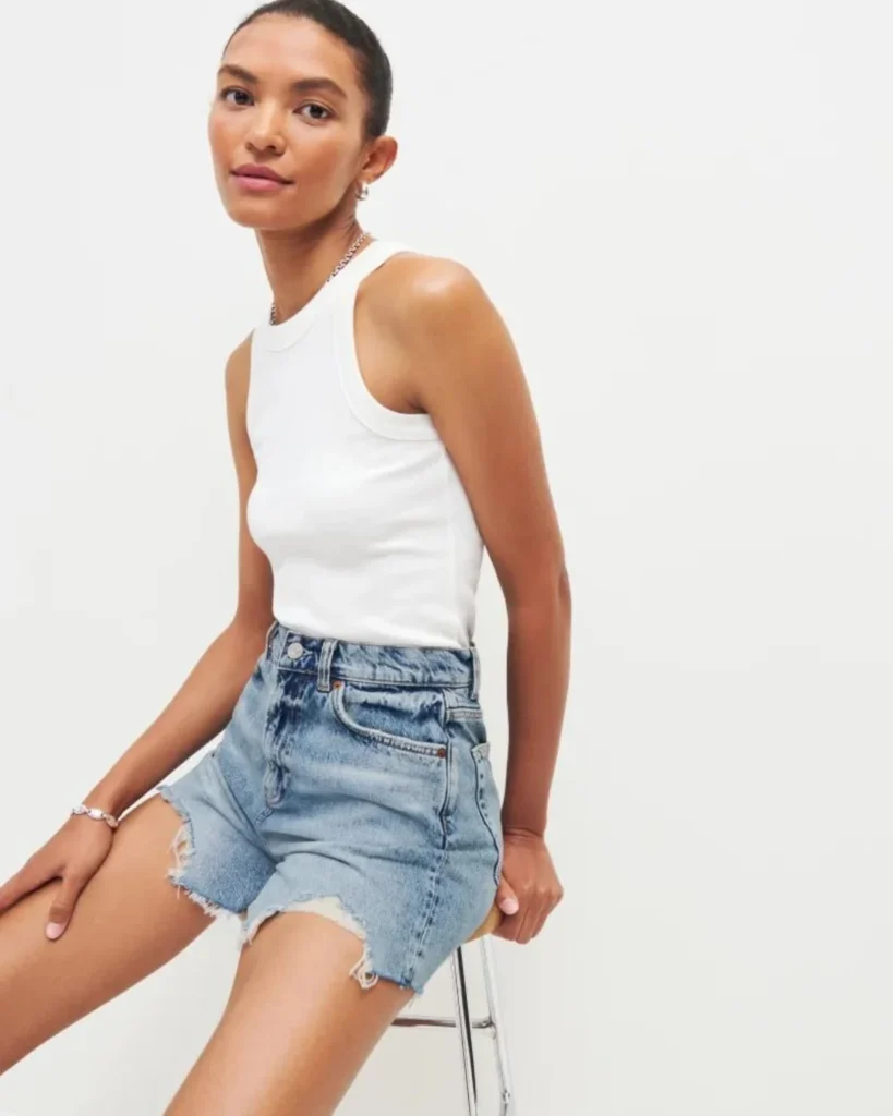 ethically sourced jean shorts
