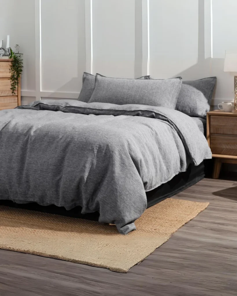 stone washed linen bedding