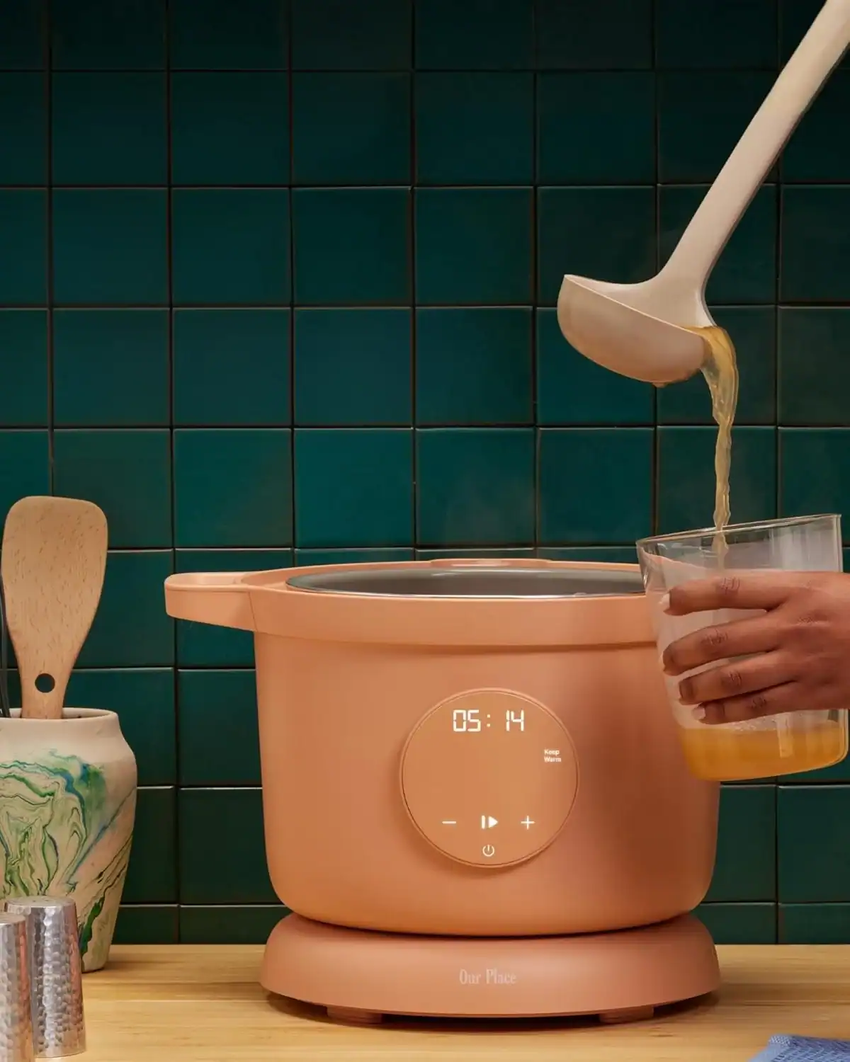 Our Place Dream Cooker non-toxic slow cooker with ceramic nonstick coating, PFAS-free multi cooker for safe cooking.