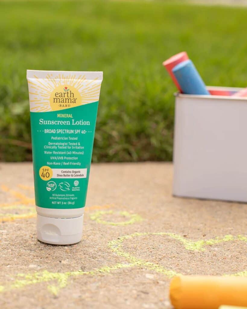 earth mama organics baby mineral sunscreen stick non toxic sunscreen for babies with zinc oxide