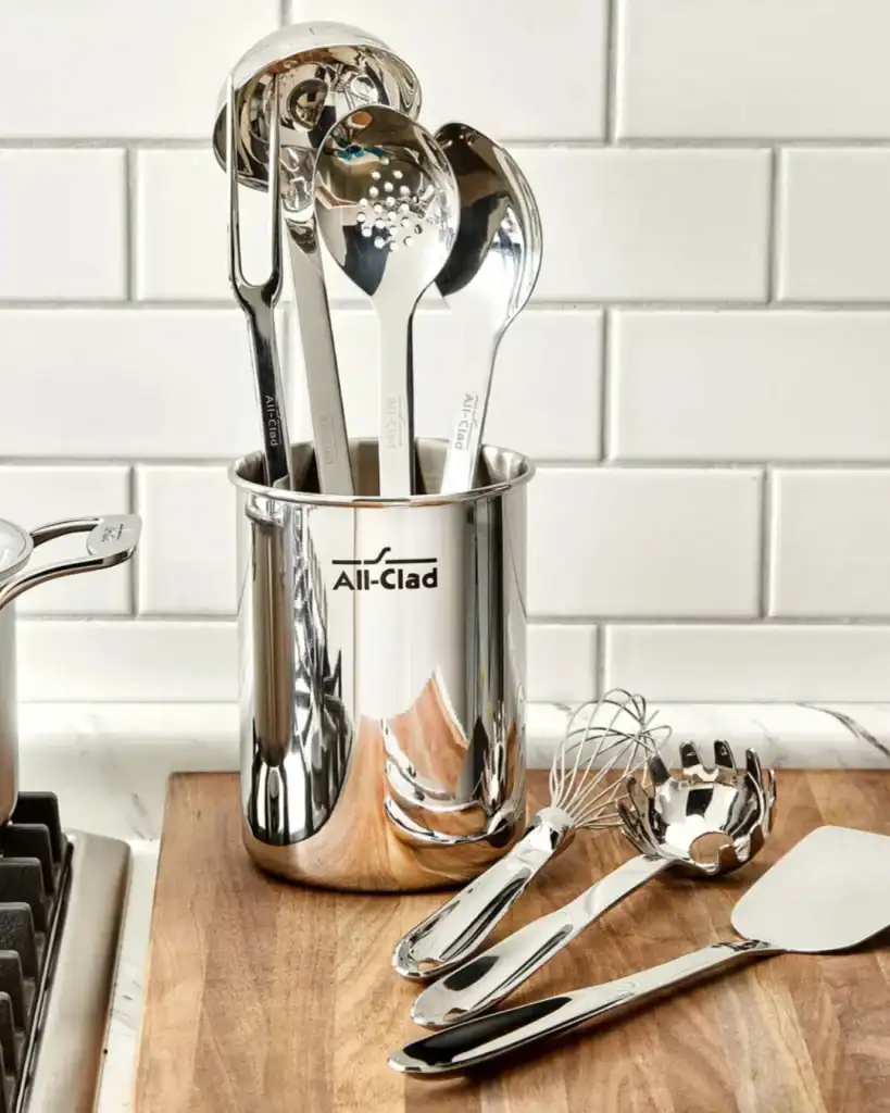 All-Clad stainless steel cooking utensils non toxic high heat kitchen tools.