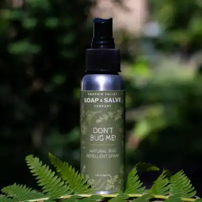 Chagrin Valley Don't Bug Me Natural Bug Spray made with organic essential oils for a DEET-free non-toxic bug repellent.