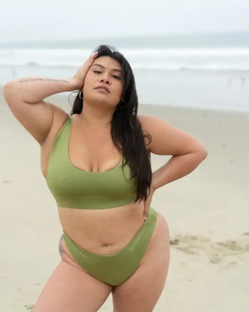stylish plus-size bathing suits made sustainably