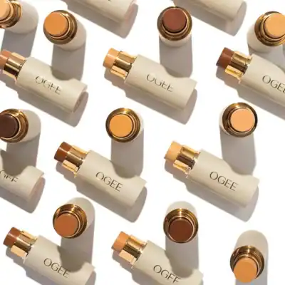 OGEE Foundation Stick providing buildable coverage with organic oils and skin-nourishing botanical ingredients.