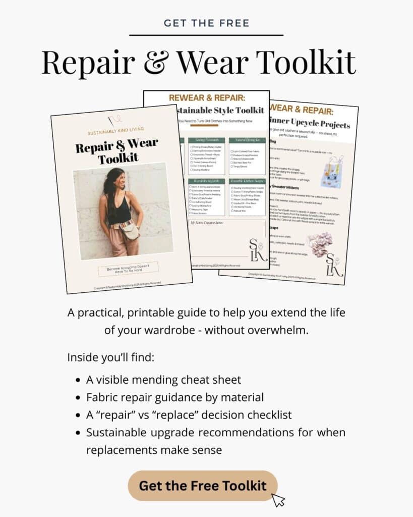 free guide to sustainably rewear and repair clothes
