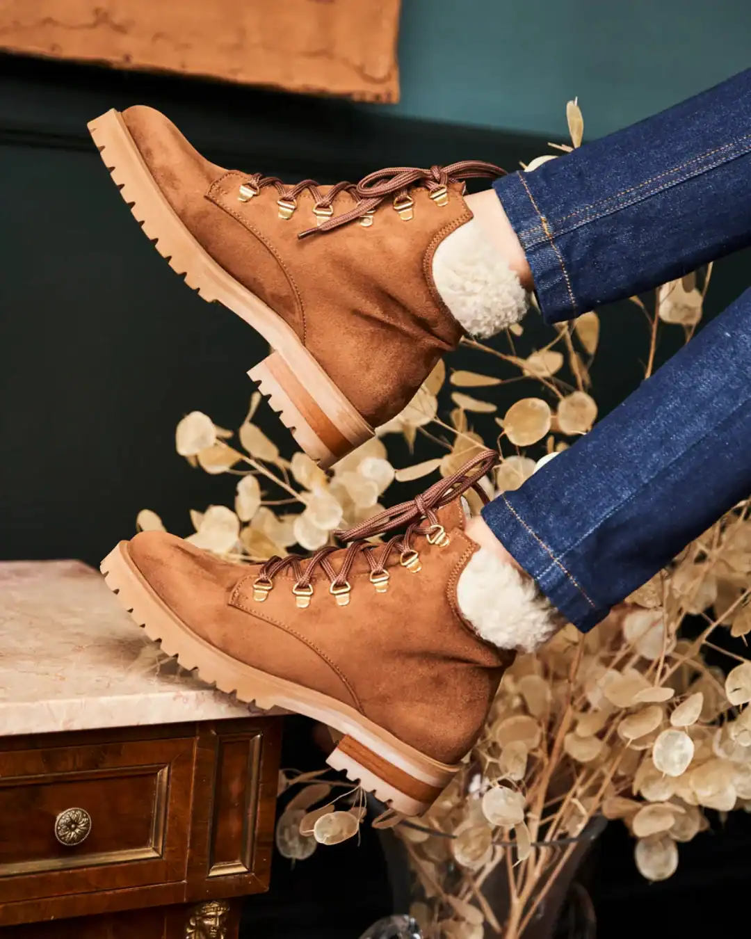 Vegan Leather Hiking Boots