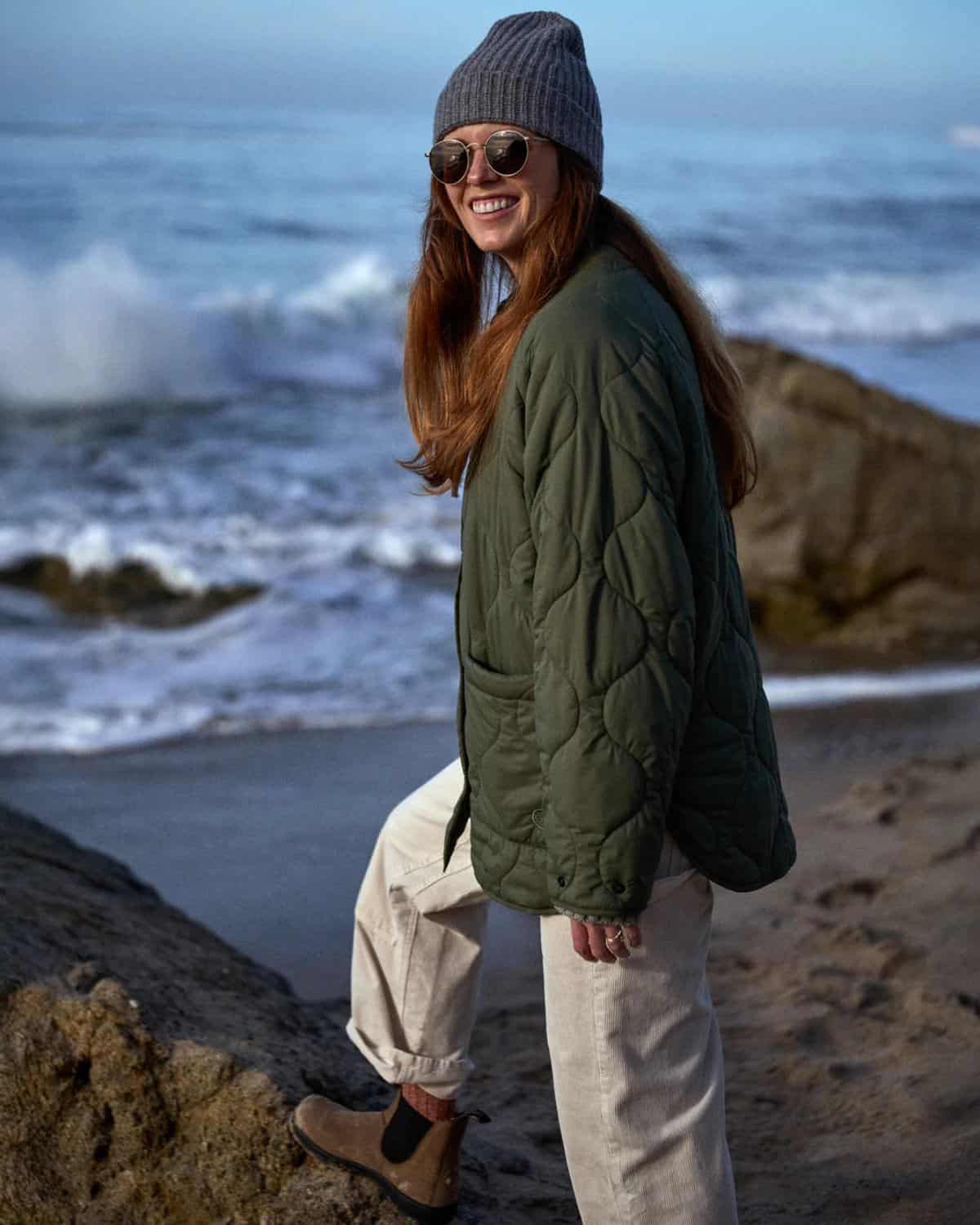 Organic cotton fall outerwear