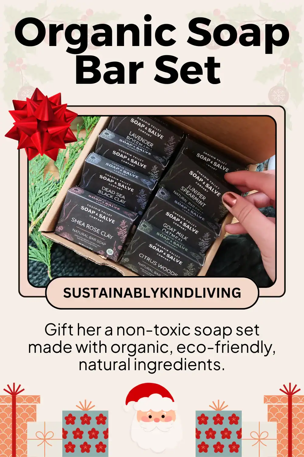 Chagrin Valley soap bar gift set with organic, non-toxic ingredients, ideal for sustainable self-care gifting.