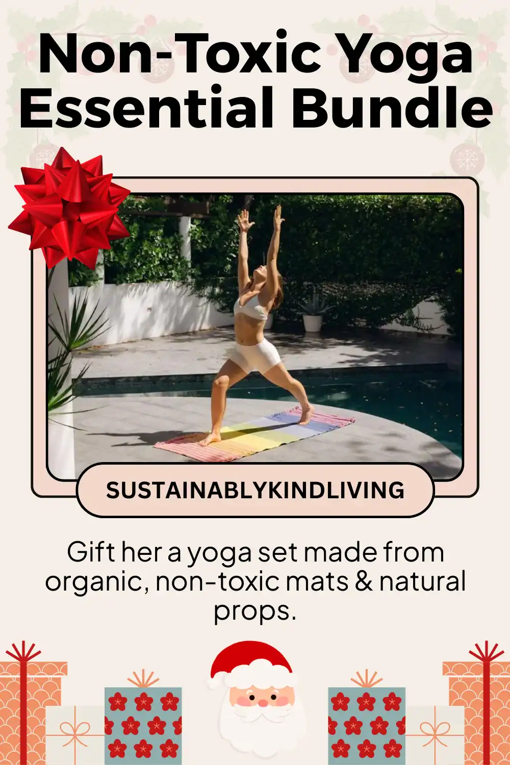 Oko Living yoga essentials bundle with organic mats and non-toxic accessories, ideal wellness gift for women.