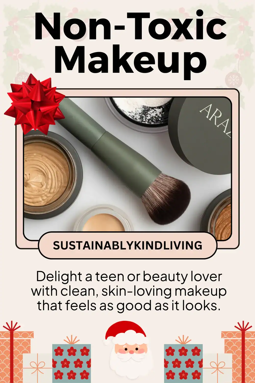 Araza non-toxic natural makeup made with food-grade ingredients, perfect clean beauty gift for teens or her.