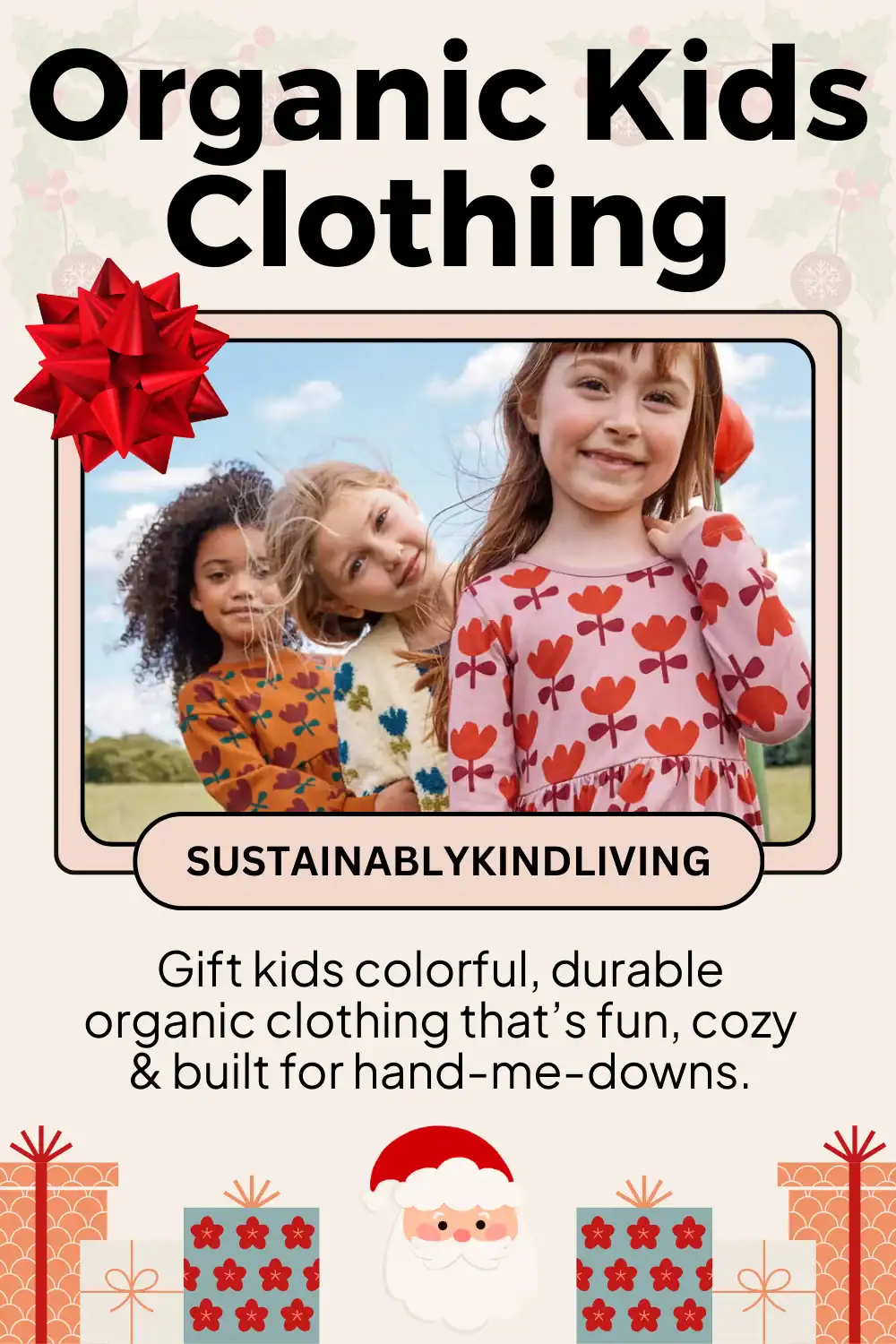 Hanna Andersson organic cotton kids clothing made with GOTS fabric, perfect colorful eco-friendly holiday gift.