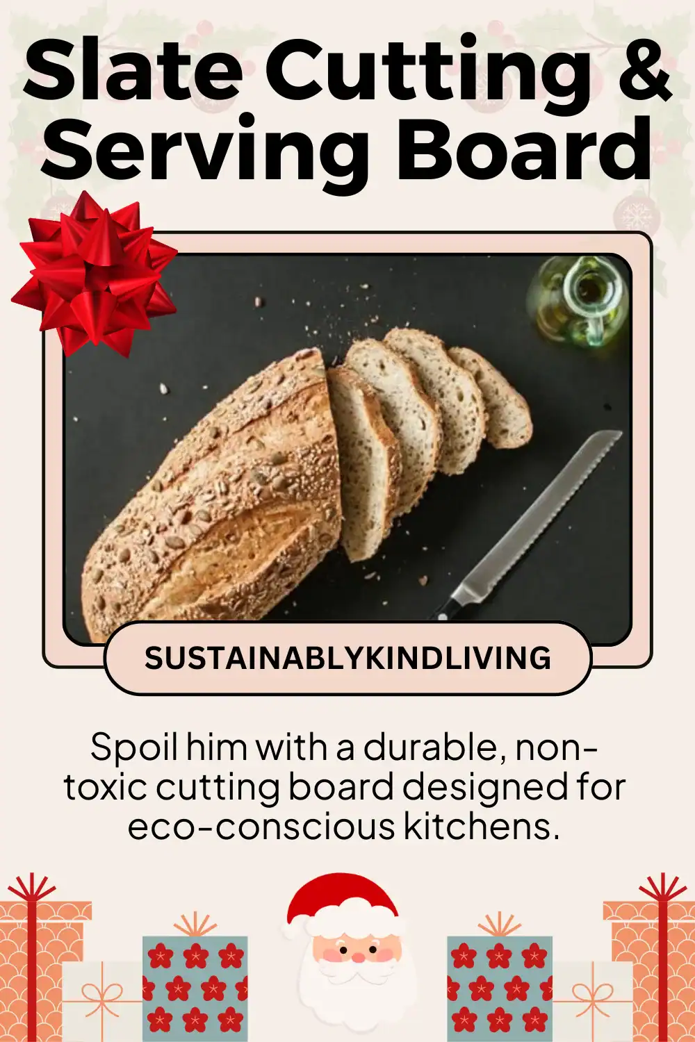 360 Cookware eco-friendly cutting and serving board crafted with sustainable materials, non-toxic and safe for daily use.