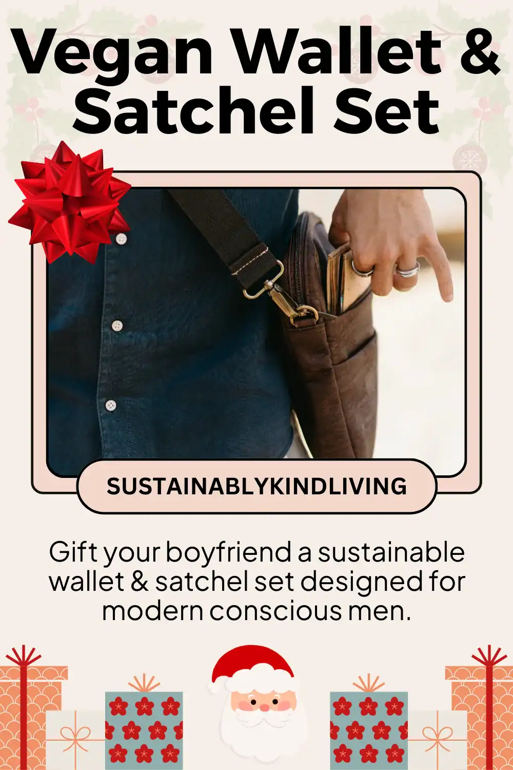 Tiradia Cork vegan cork wallet and satchel crafted with natural materials, sustainable and cruelty-free for eco-friendly gifting.