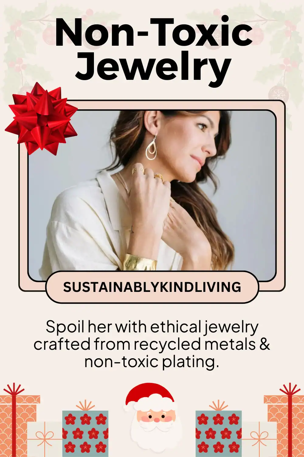Laura Elizabeth jewelry handcrafted from recycled metals and non-toxic finishes, ideal ethical jewelry gift for her.