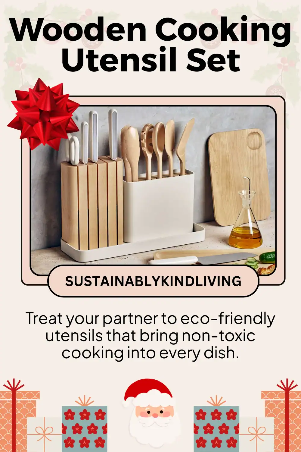 Caraway sustainable utensil set made with non-toxic materials, eco-friendly and ethical for everyday safe cooking.