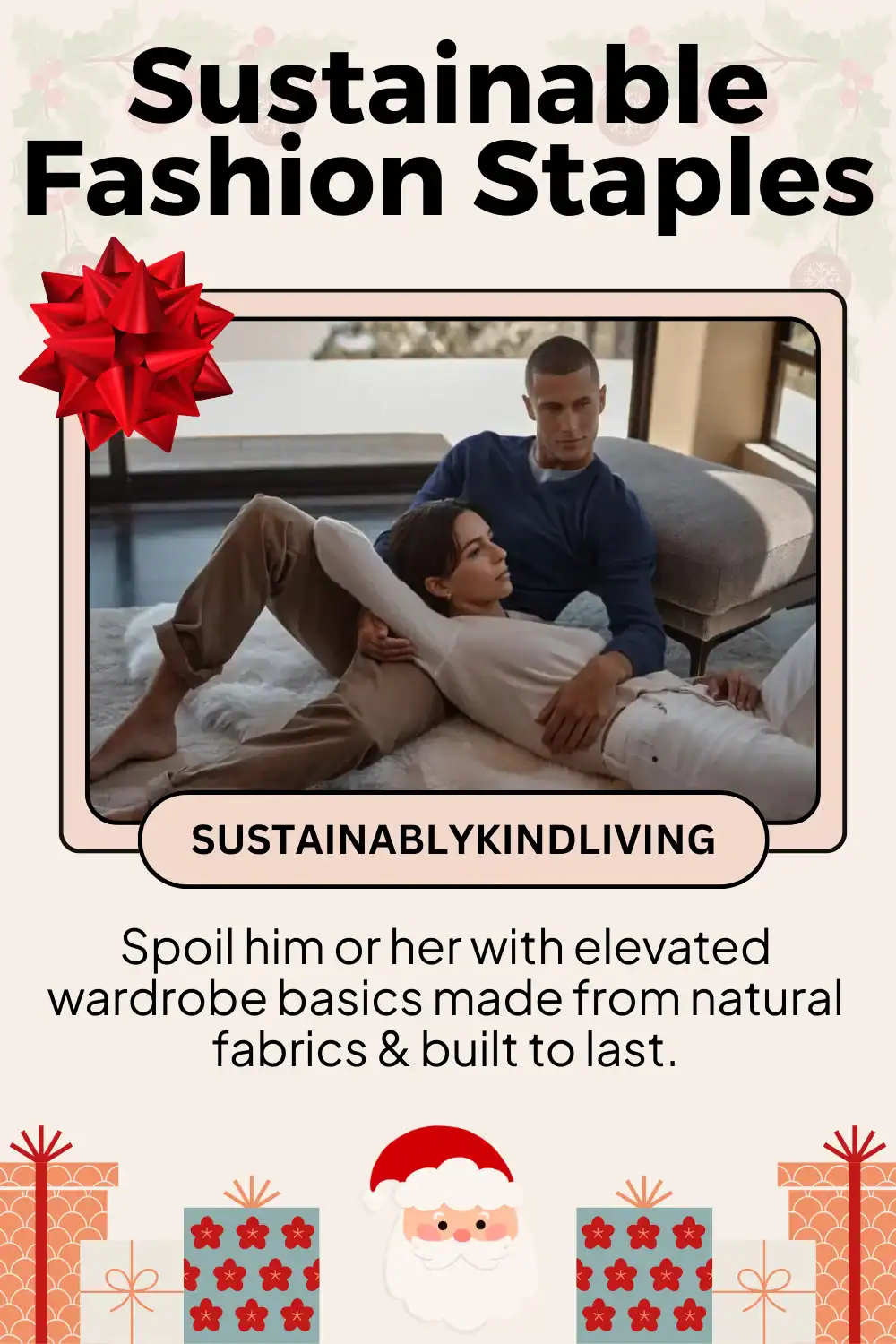 Quince sustainable fashion staples made with organic cotton and natural fibers, perfect eco-friendly gift for him or her.