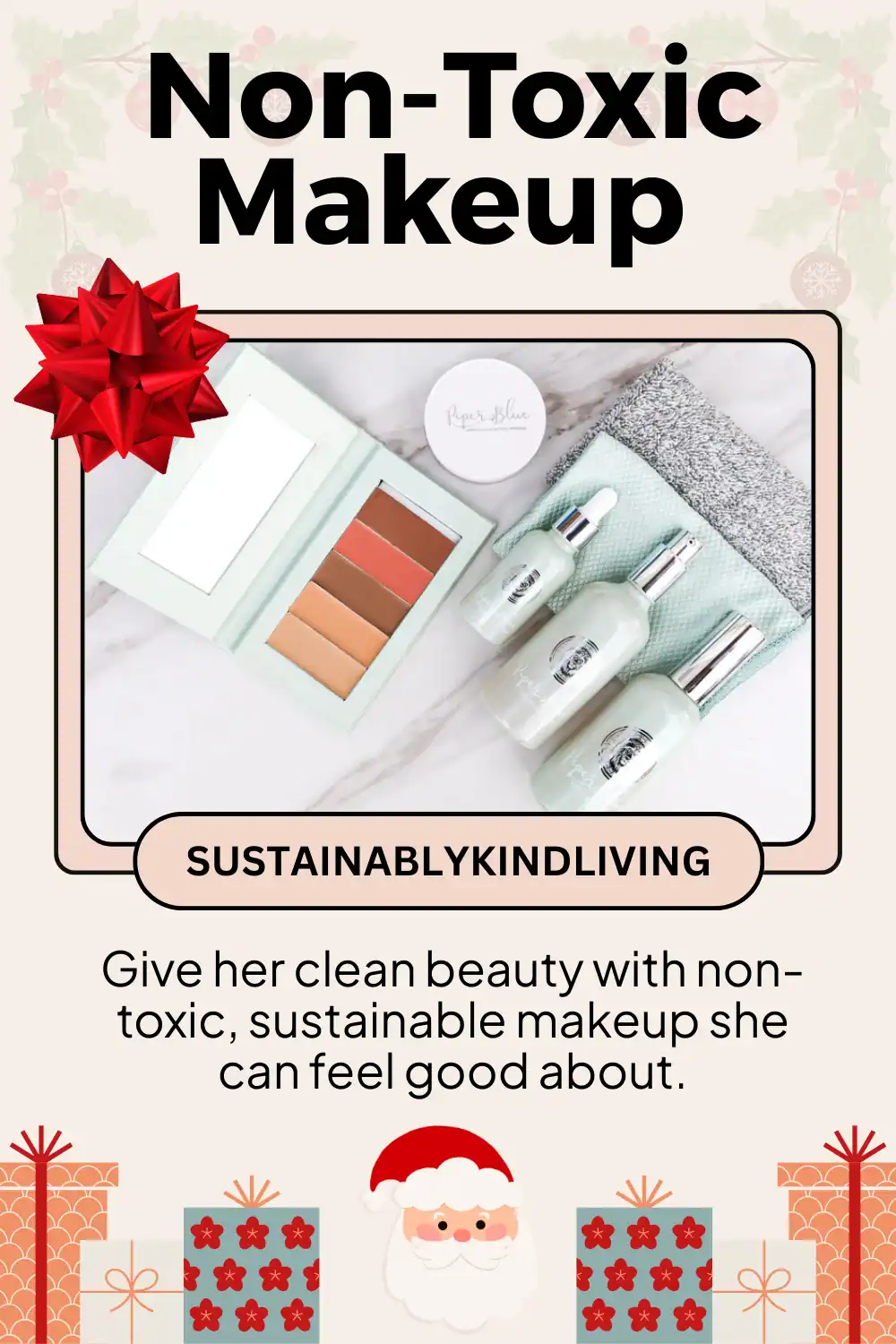 PiperBlue makeup collection with non-toxic, clean beauty formulas, perfect eco-friendly makeup gift for her.