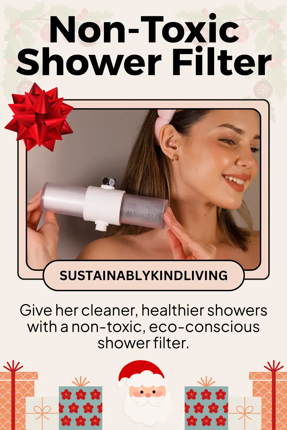 Weddell Water shower filter that removes chlorine and heavy metals, perfect non-toxic bathroom gift for her.