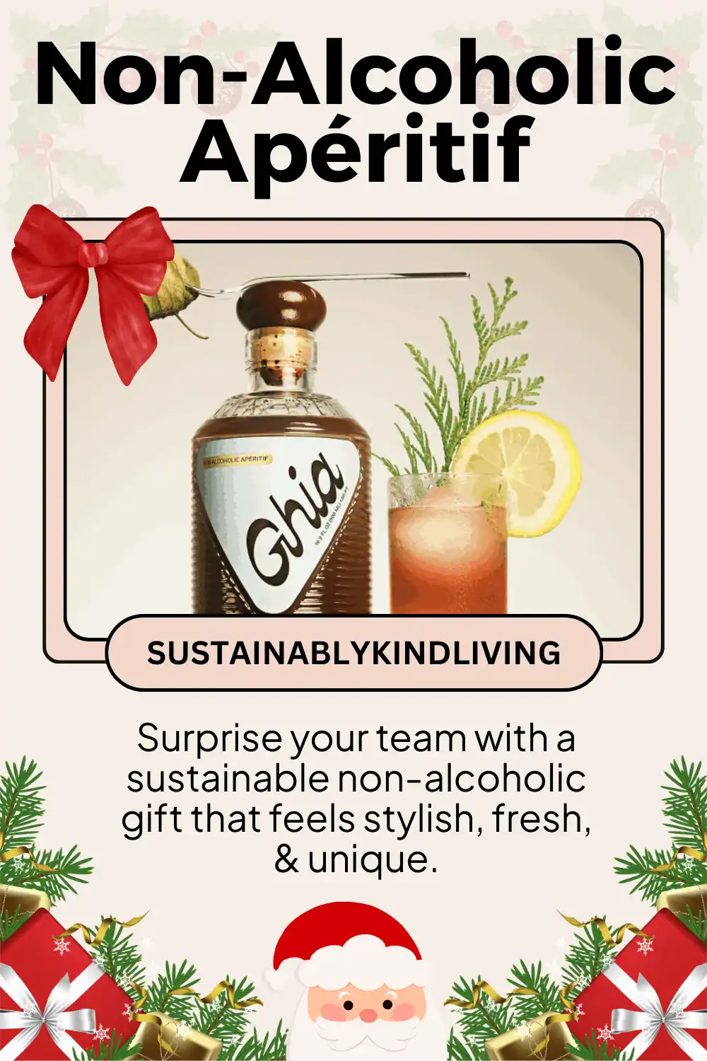 Ghia non-alcoholic aperitif set made with botanicals, sustainable packaging, and ideal for modern corporate gifting.