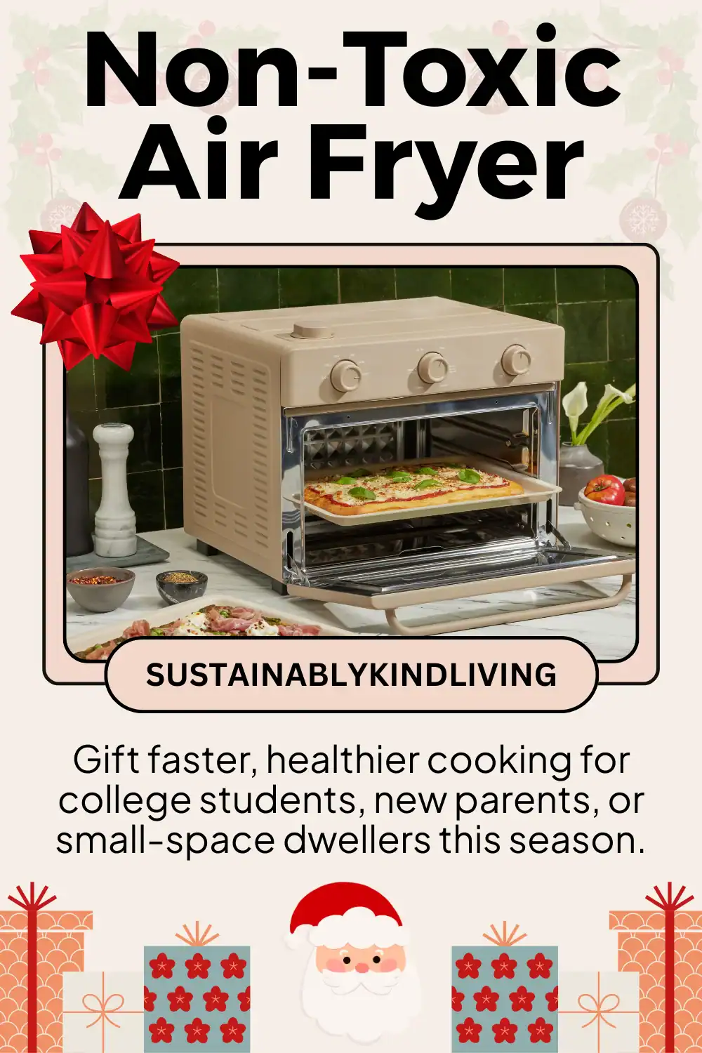 Our Place PFAS-free multi-function countertop oven with six settings, perfect eco-friendly Christmas gift for small kitchens.