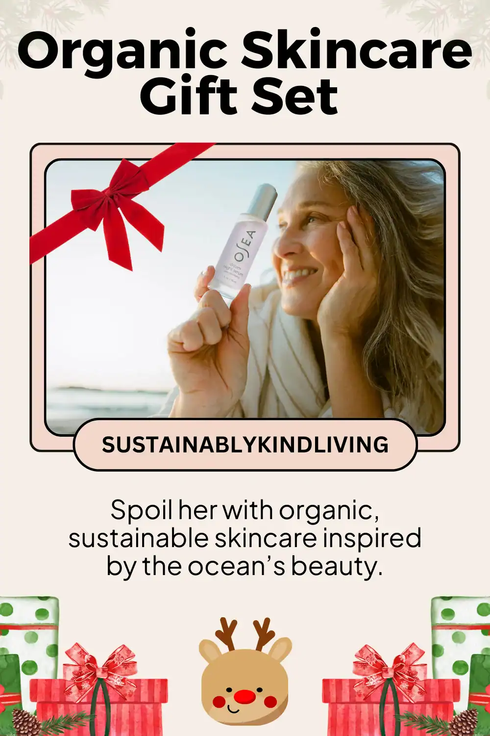 OSEA Malibu organic skincare set, vegan and sustainably sourced, a clean beauty gift for her self-care routine.