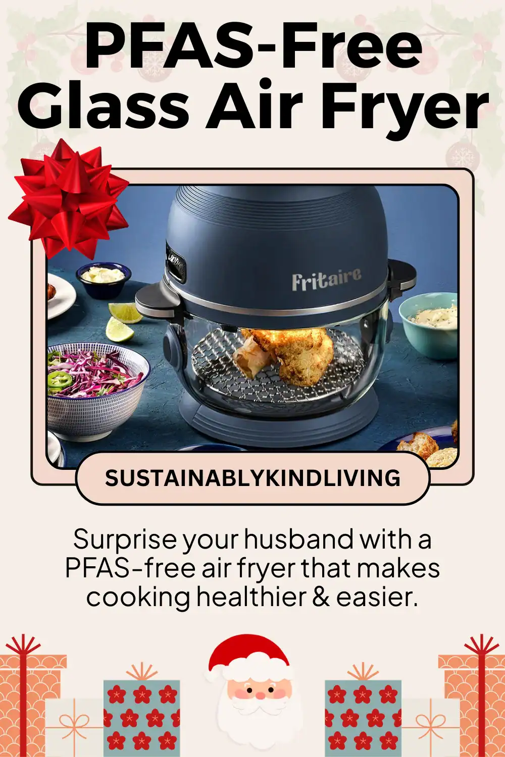 Fritaire non-toxic air fryer with PFAS-free design, sustainable and safe for healthy eco-friendly cooking at home.