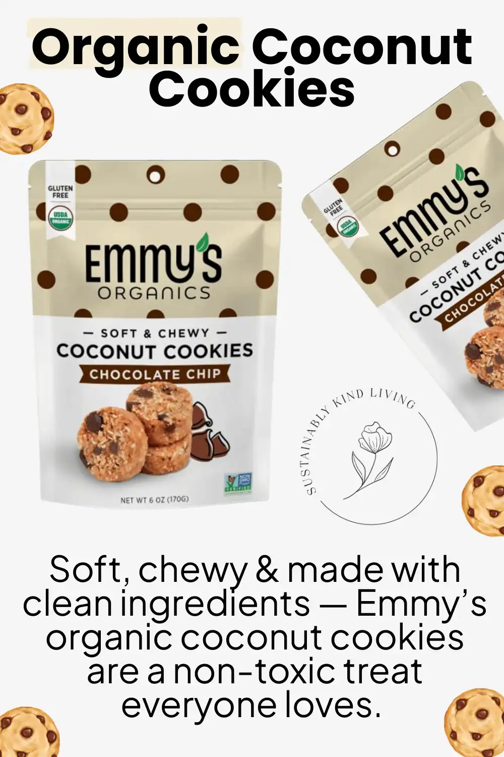 Emmy’s Organics coconut treats, gluten-free and vegan, are a wholesome, non-toxic candy alternative.