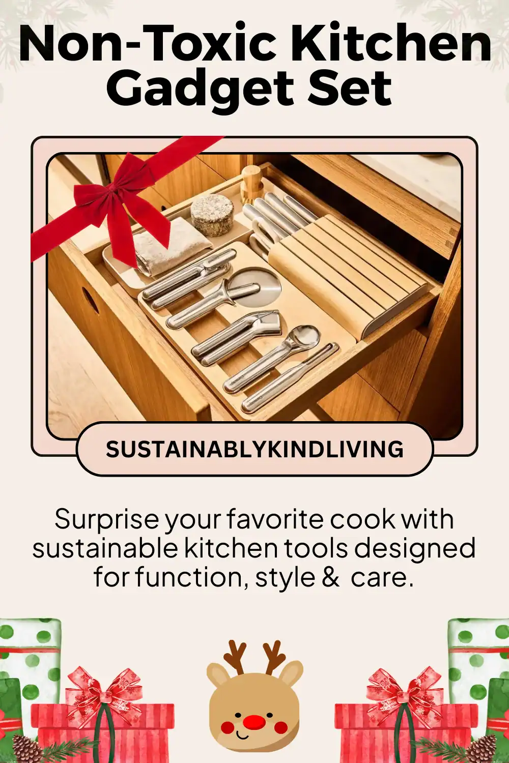 Caraway kitchen gadget set crafted from non-toxic materials, sustainable tools for everyday cooking.