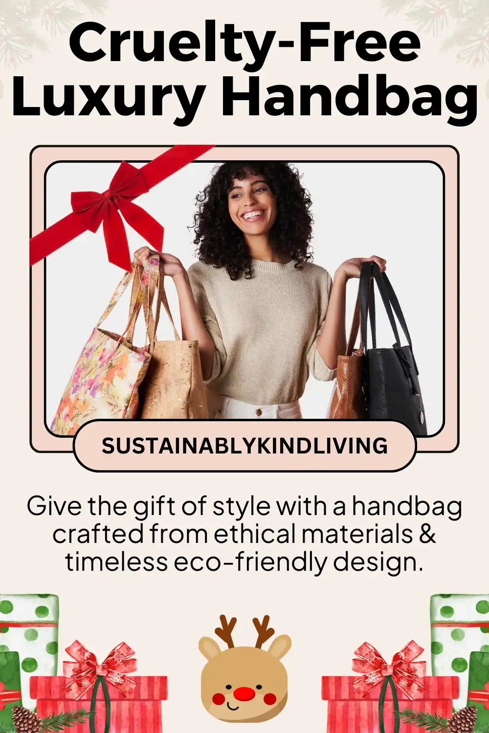 Svala handbag made from vegan leather alternatives, ethical, cruelty-free, and eco-conscious design.