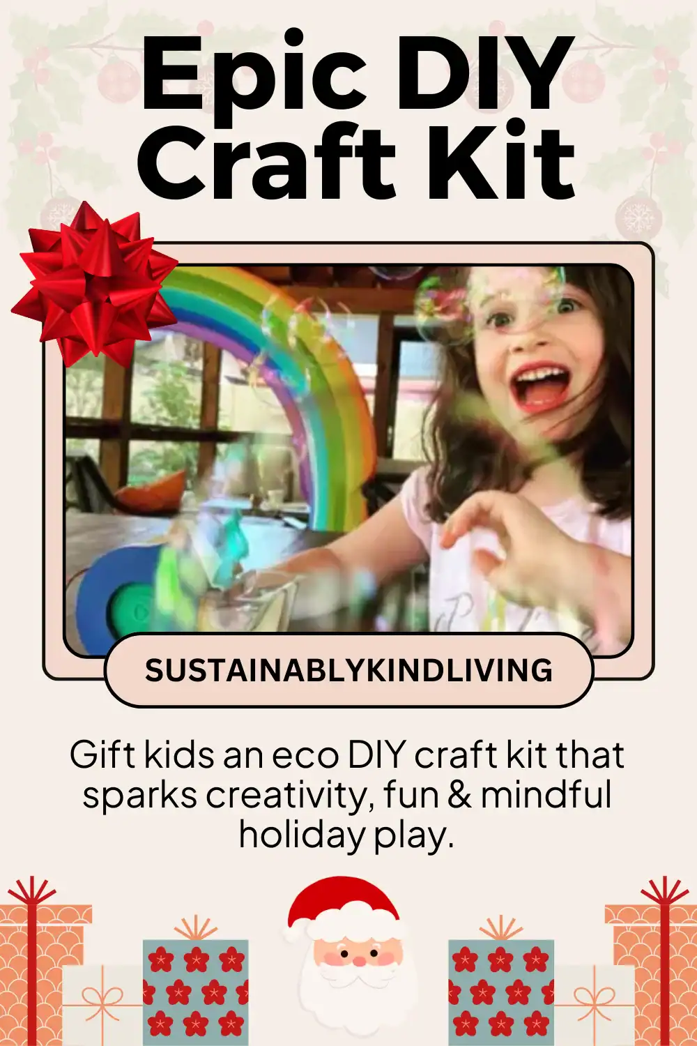 Kiwi Co eco-friendly DIY craft kit with creative activities, perfect sustainable kids’ stocking stuffer holiday gift.