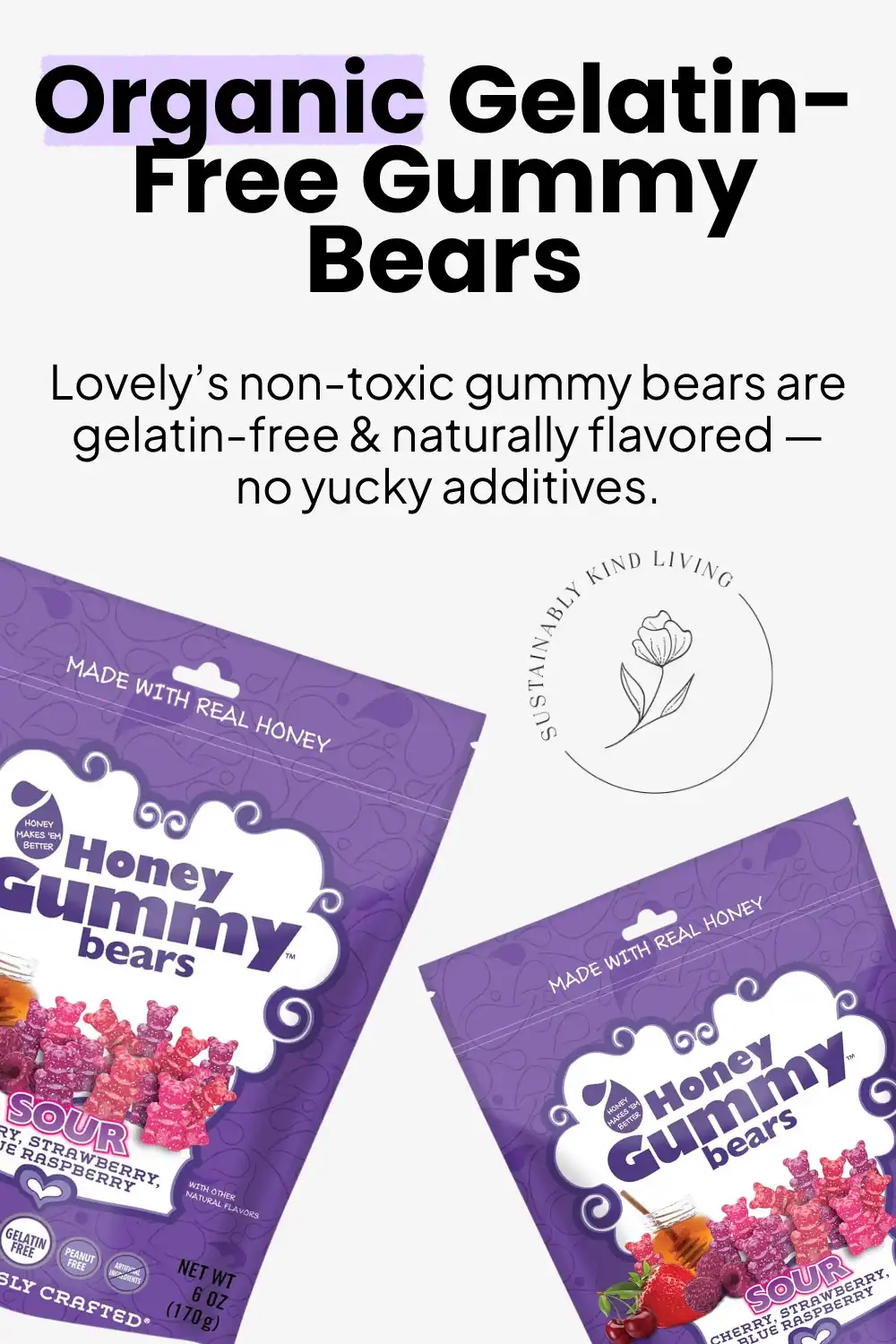 Lovely Organic gummies and chews, gelatin-free and dye-free, are the perfect Halloween candy alternative for kids.
