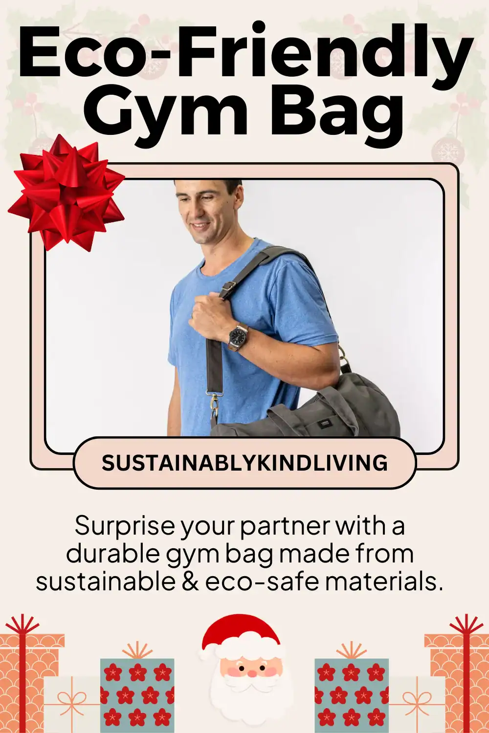Terra Thread sustainable gym bag made with organic cotton, durable, plastic-free and eco-conscious for everyday workouts.