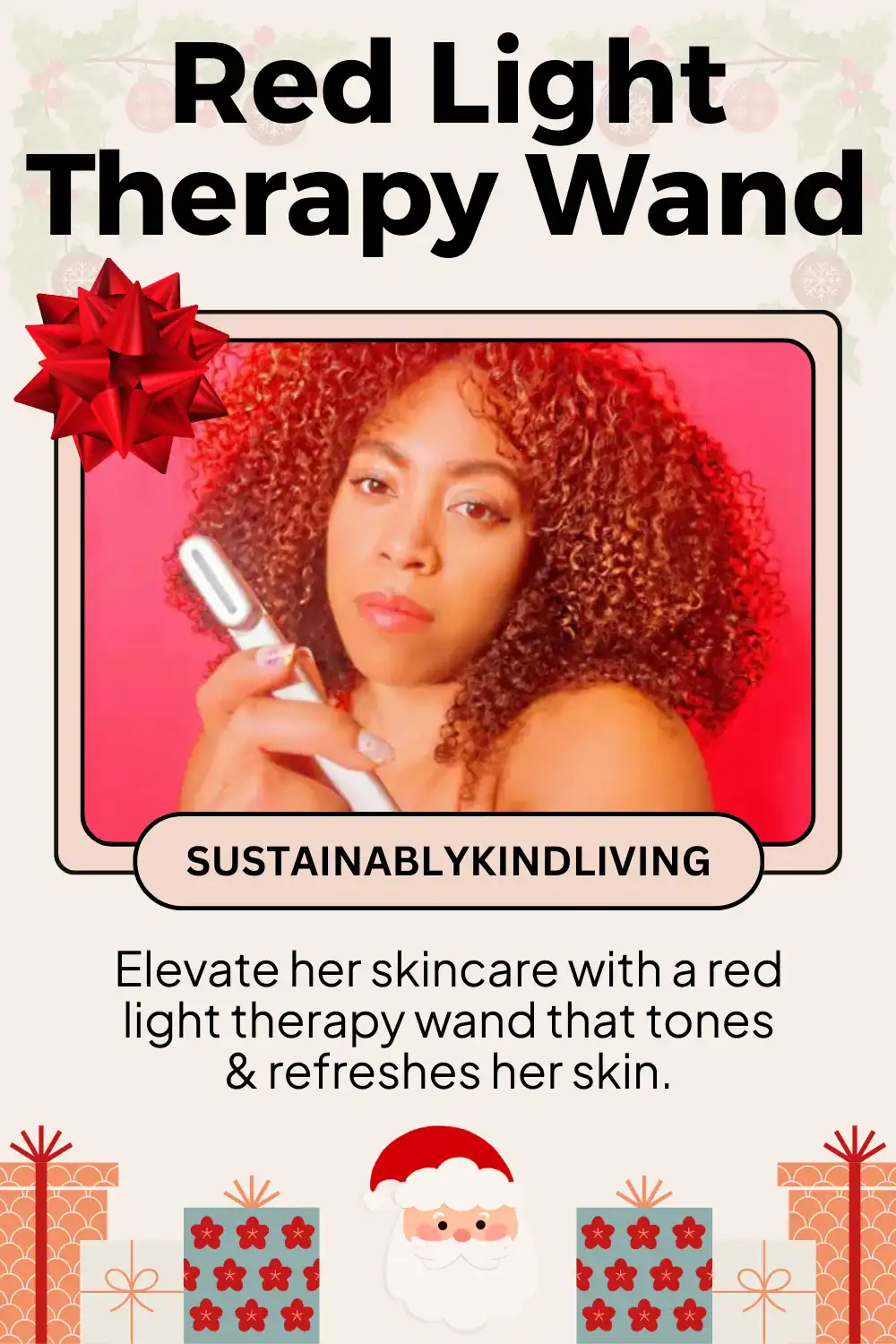 SolaWave red light therapy wand with non-toxic technology, designed for skin health, perfect for wellness gifting.