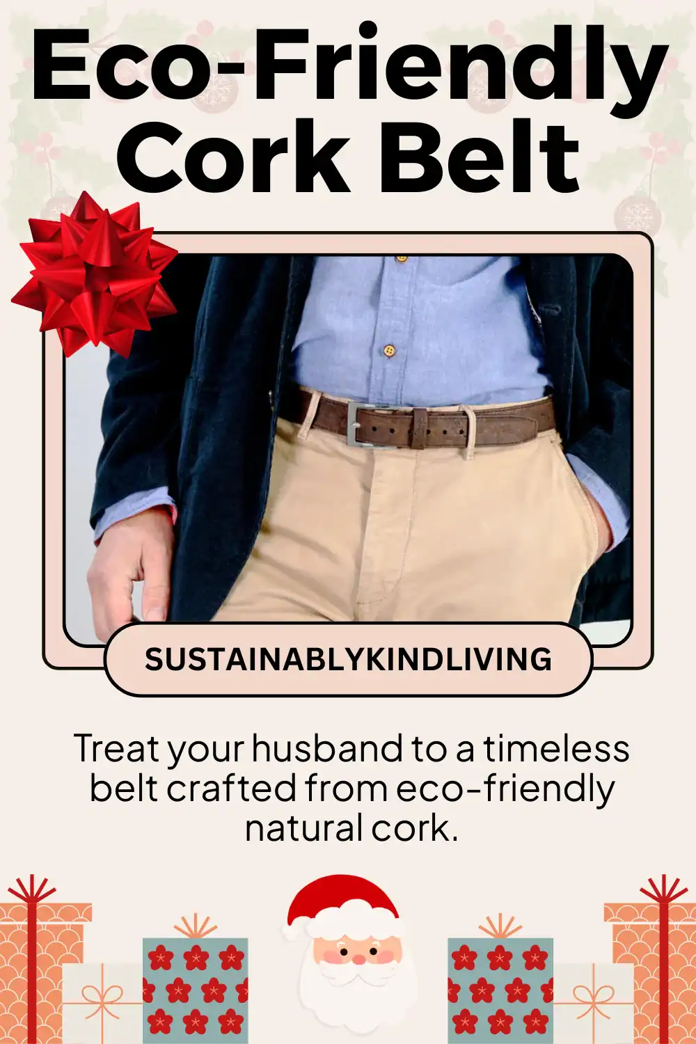 Corkor zero-waste cork belt crafted from natural cork, durable, plastic-free and ethical for sustainable men’s style.