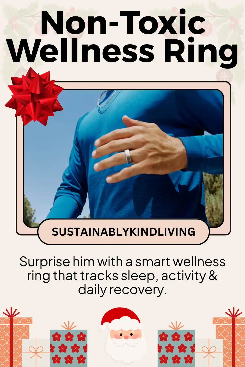 Oura smart wellness ring crafted with non-toxic materials, sustainable and safe for sleep and activity tracking.