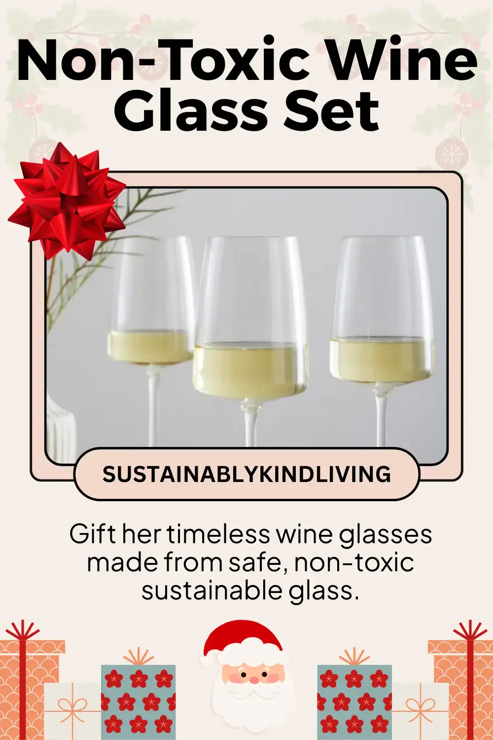 Quince wine glasses crafted without toxic coatings, a sustainable and elegant home gift for women.