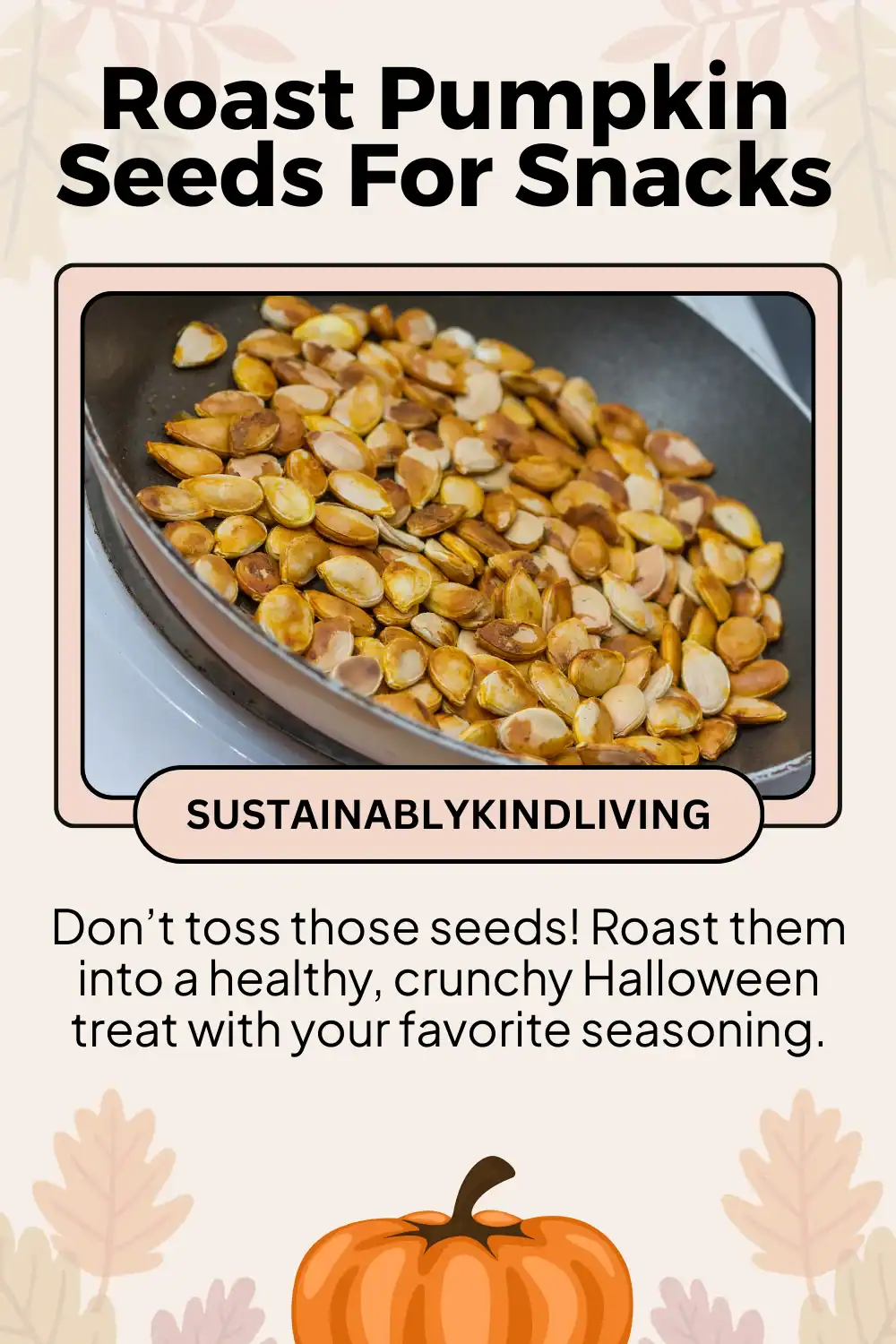 Roasted pumpkin seeds on a baking sheet with salt