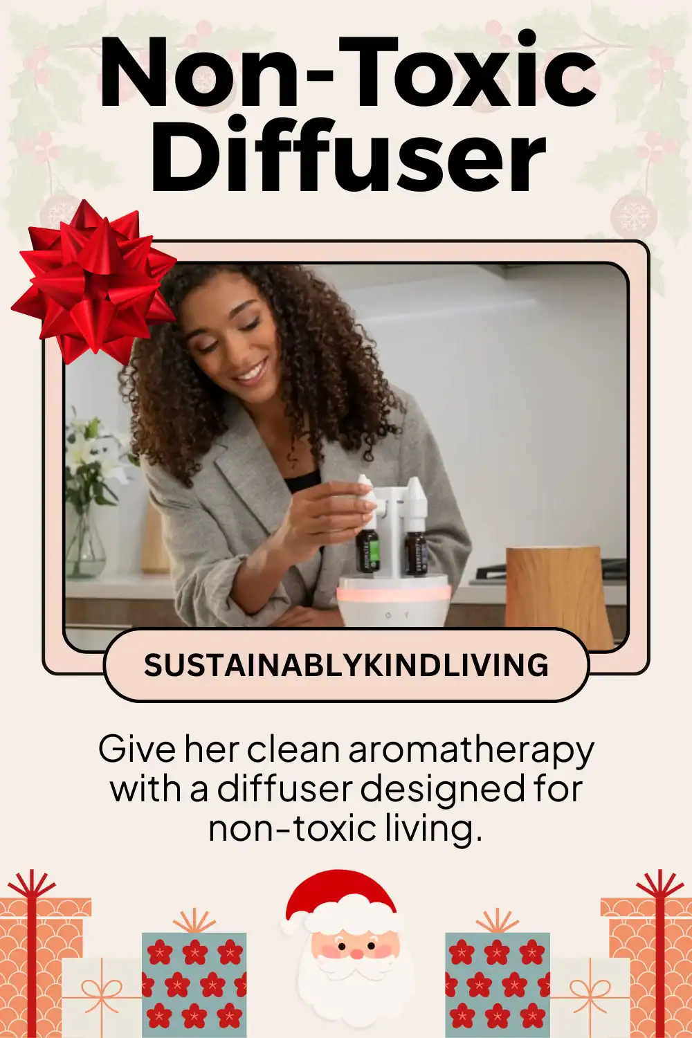 AromaTru diffuser designed for clean, non-toxic aromatherapy, the ideal eco-friendly wellness gift for her.