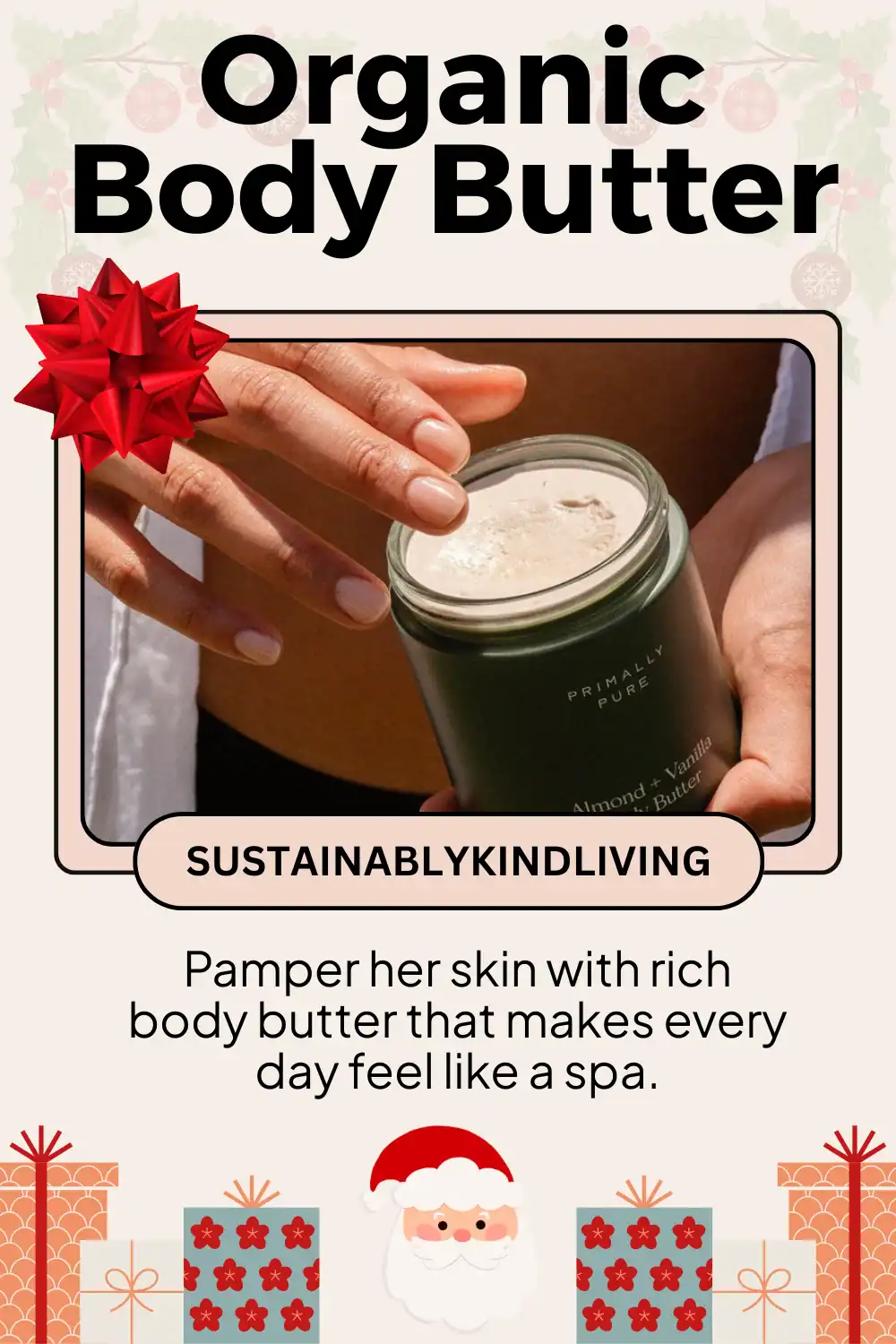 Primally Pure body butter made with nourishing botanicals, non-toxic and natural, perfect for self-care gifting.