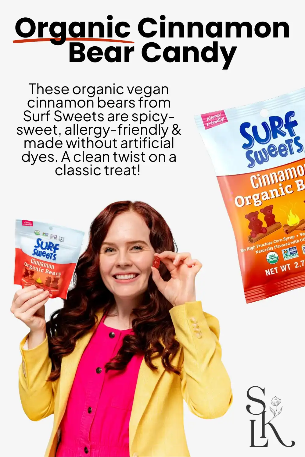 Surf Sweets organic gummy candy made with fruit juice and no artificial dyes, an allergy-friendly Halloween treat.